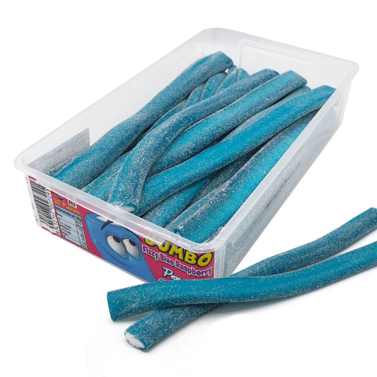 Kingsway Jumbo Fizzy Blue Raspberry Pencils Tub 1. 5kg - 1 x 1. 5kg Tub
