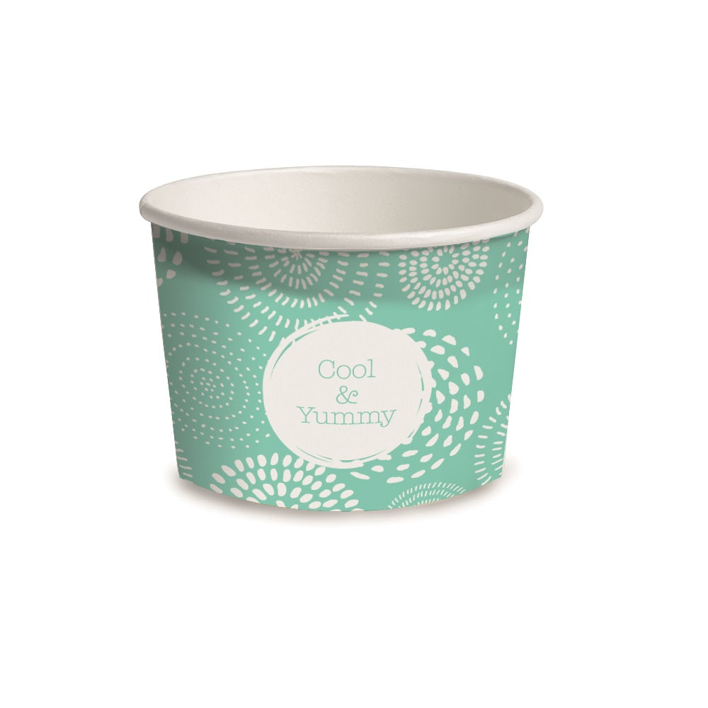 Accessories 3 Scoop Wax Paper Ice Cream Tubs 260ml - 55 x 260ml Tubs