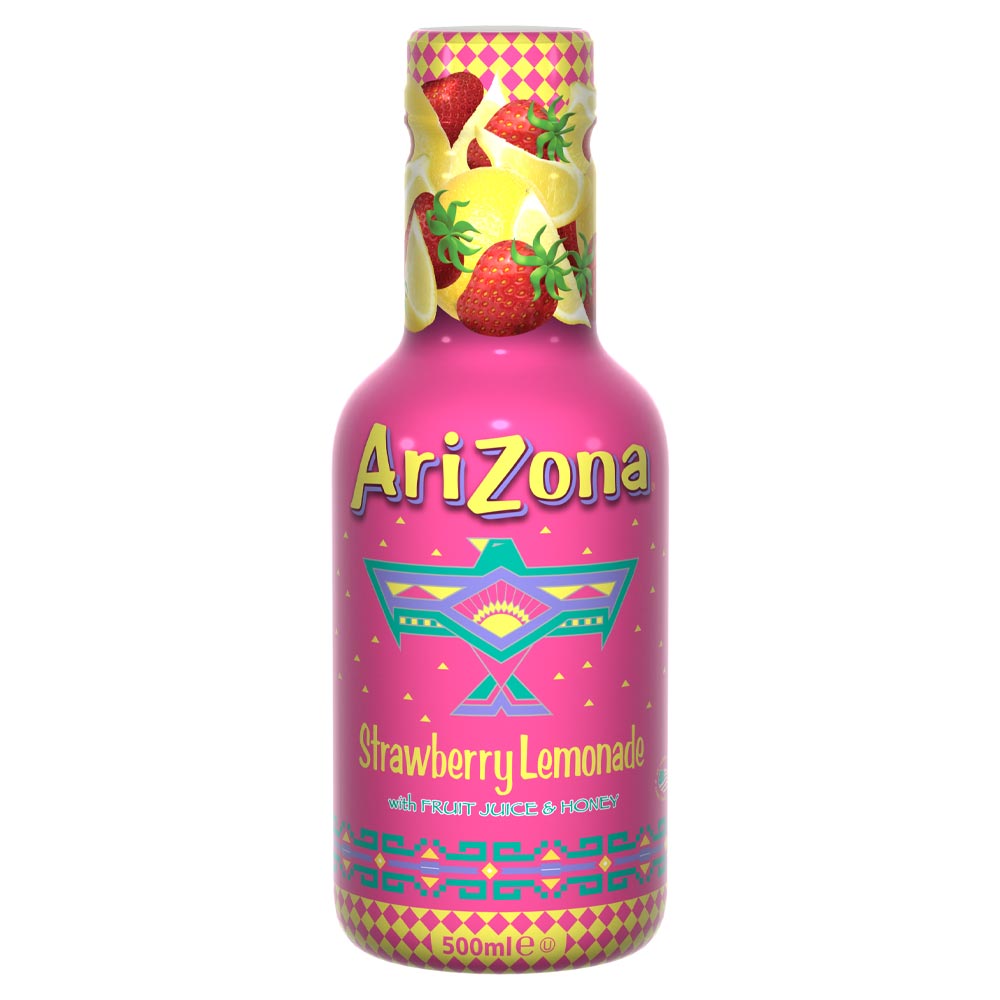 Arizona Strawberry Lemonade PET Bottles 500ml - 6 x 500ml Bottles