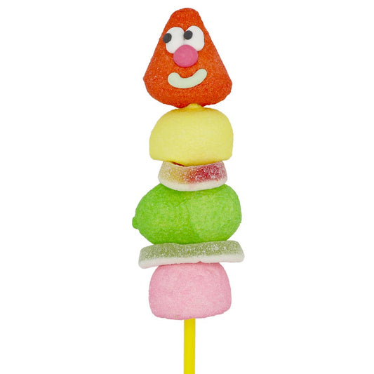 Mallow Brochette Happy Lollipop 60g - 24 x 60g lollipops
