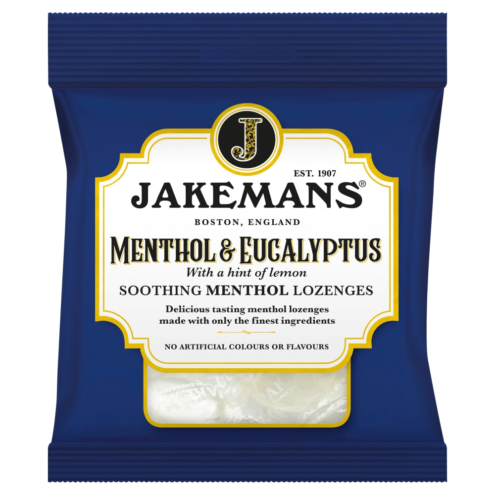Jakemans Menthol & Eucalyptus Soothing Menthol Lozenges 73g - 12 x 73g Bags