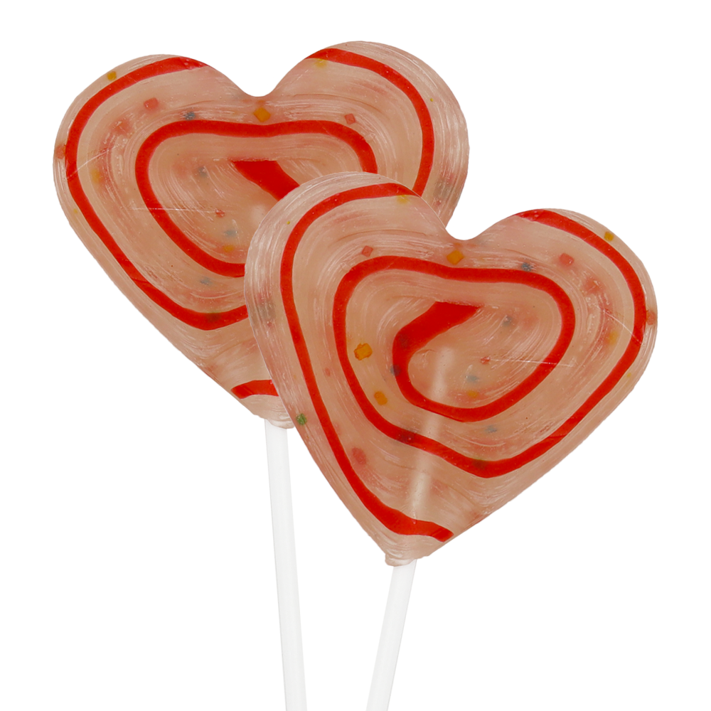 Bonds Confetti Heart Candy Pop 50g - 24 x 50g Lollipops
