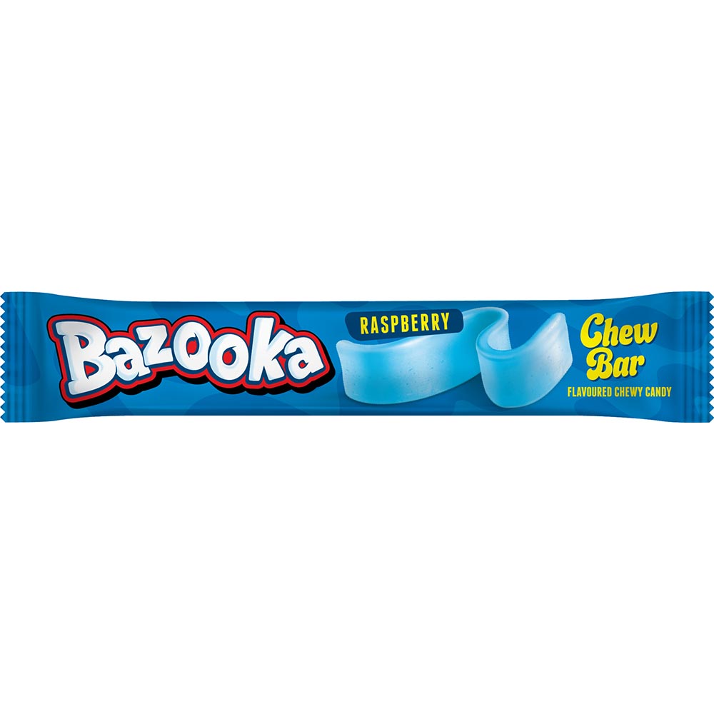 Bazooka Blue Raspberry Chew Bars 14g - 60 x 14g Bars