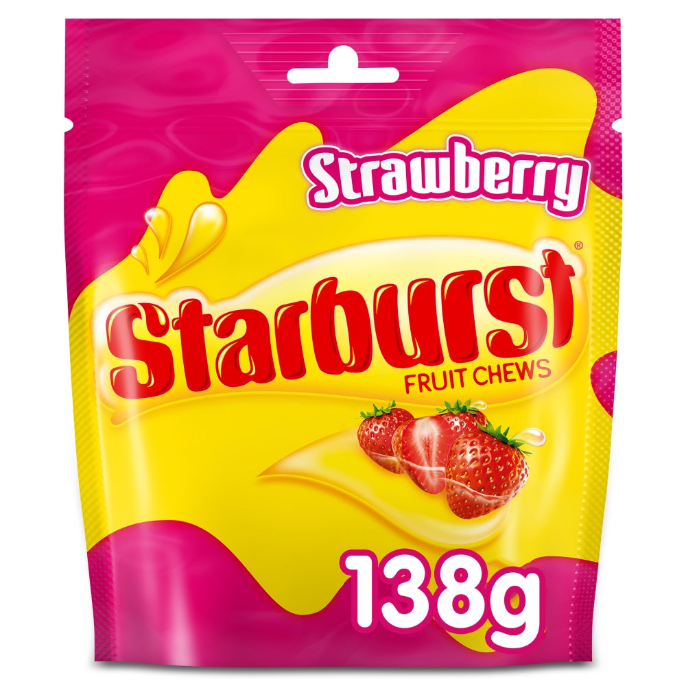 Starburst Fruit Chews Strawberry 138g - 12 x 138g Bags