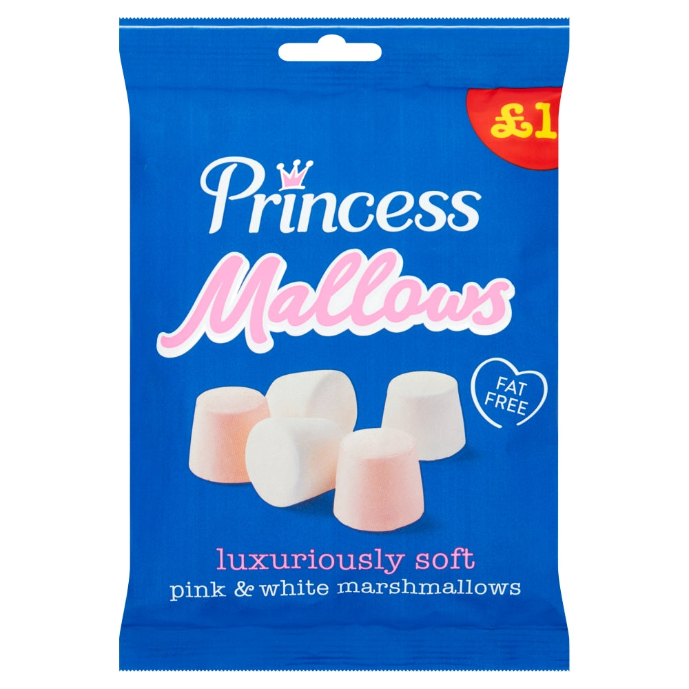 Princess Mallows Pink & White Marshmallows 150g £1 PMP - 12 x 150g Bags