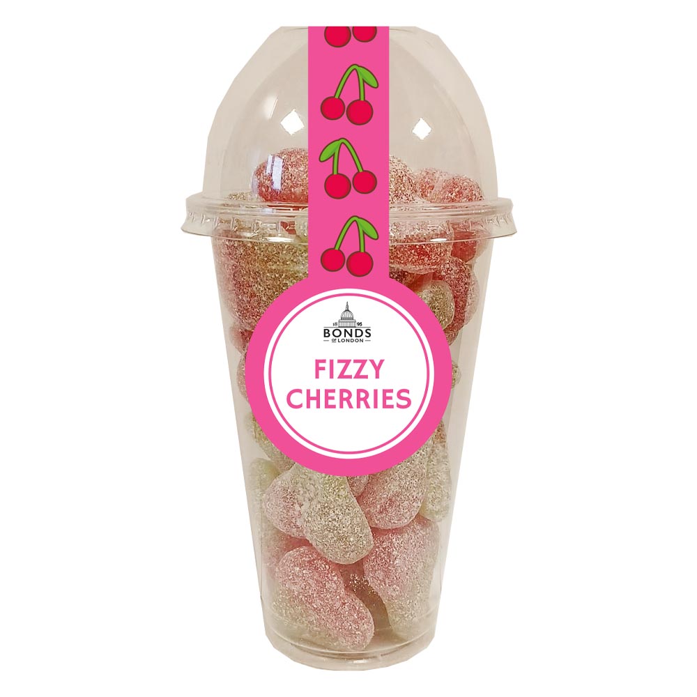 Bonds Fizzy Twin Cherries Candy Cup 265g - 8 x 265g Cups