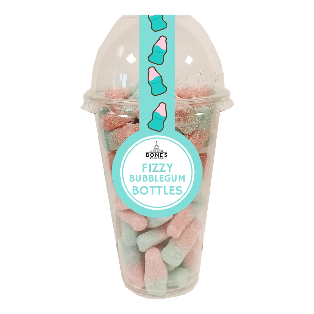 Bonds Fizzy Bubblegum Bottles Candy Cup 230g - 8 x 230g Cups