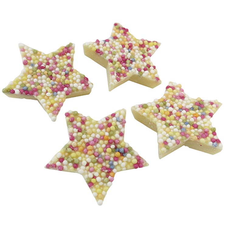 Hannah's White Chocolate Snowie Stars 3kg - 1 x 3kg Box