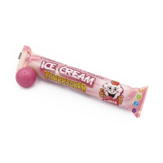 Zed Candy Strawberry & Vanilla Ice Cream Jawbreaker 6 Pack 49. 5g 50p PMP - 24 x 49. 5g Packs
