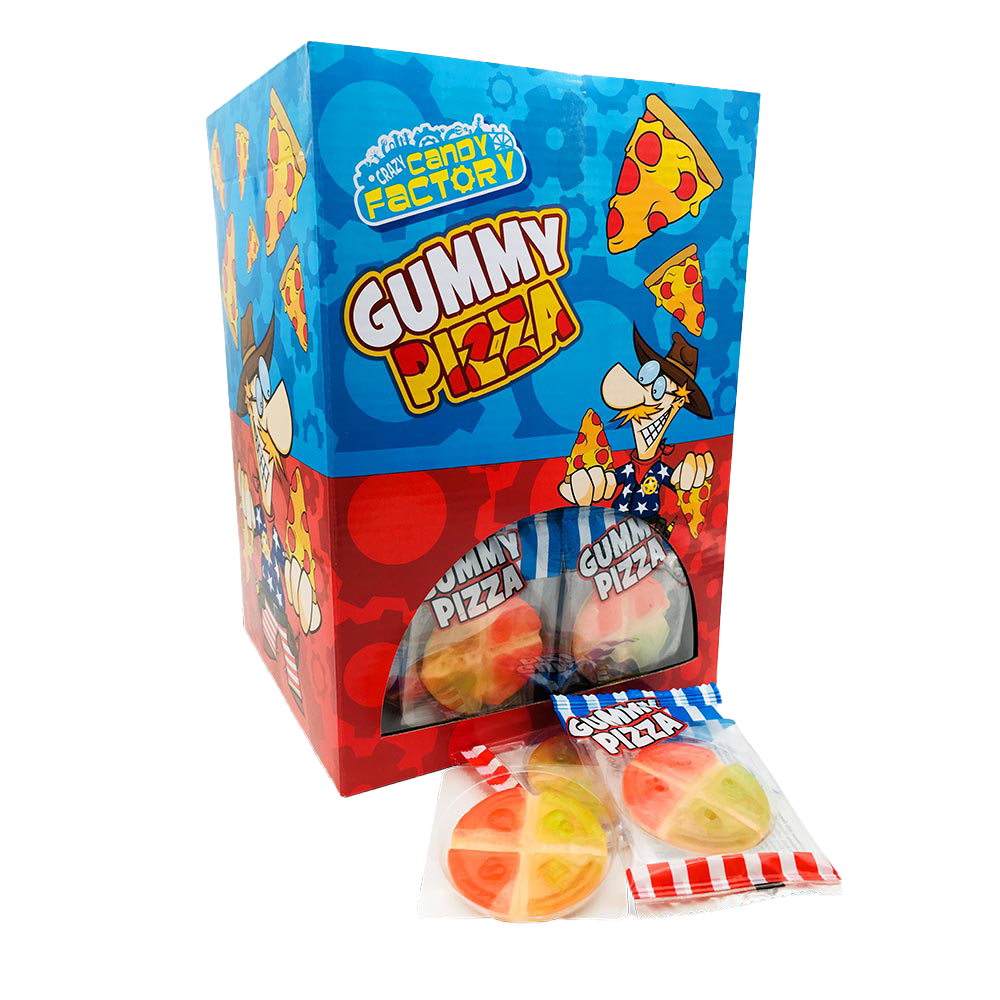 Crazy Candy Factory Gummy Mini Pizza 10g - 100 x 10g Packs
