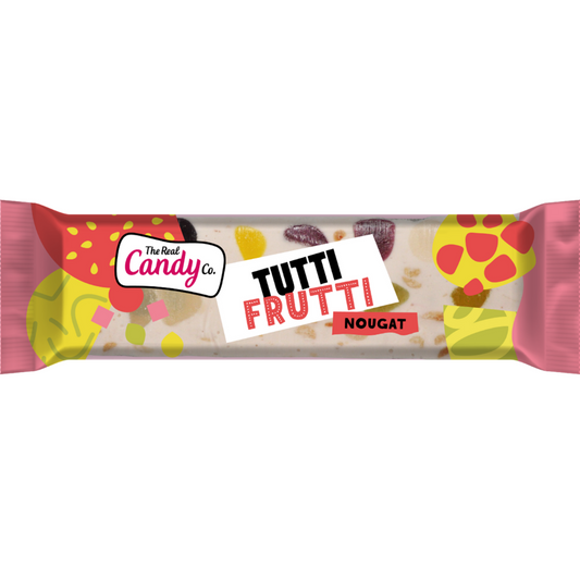 The Real Candy Co. Tutti Frutti Nougat Bar 130g - 16 x 130g Bars
