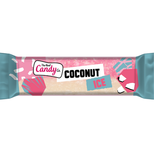 The Real Candy Co. Coconut Ice Bar 130g - 16 x 130g Bars