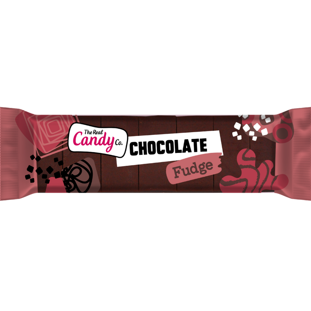 The Real Candy Co. Chocolate Fudge Bar 130g - 16 x 130g Bars