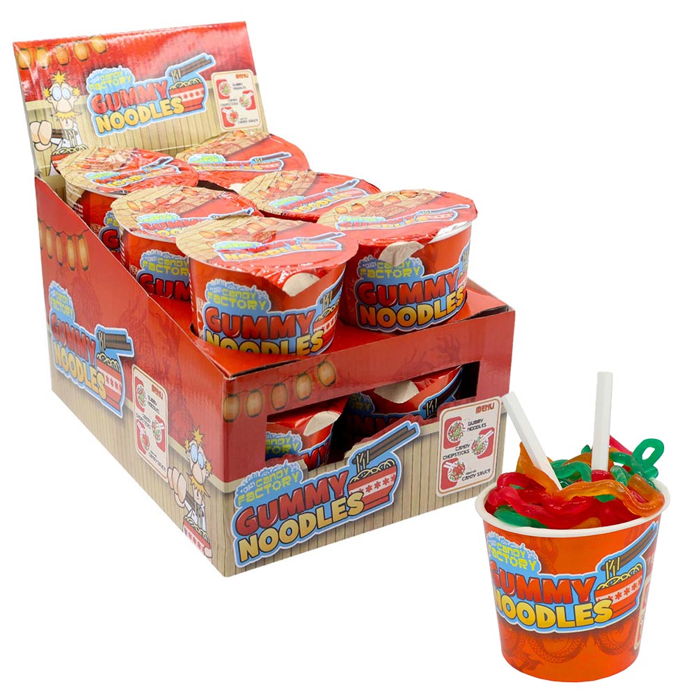 Crazy Candy Factory Gummy Noodles 63g - 12 x 63g Packs