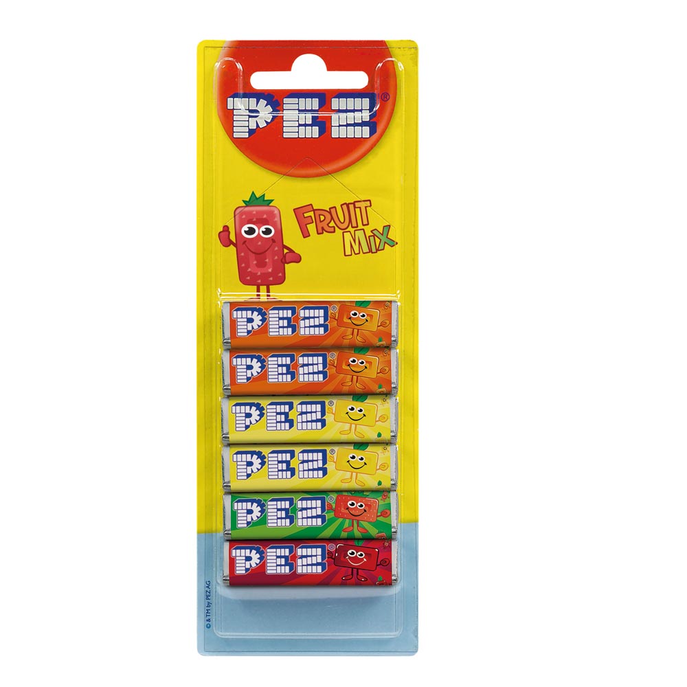 Pez Fruit Mix Refills 6 Pack 51g - 18 x 51g Packs