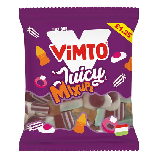 Vimto Juicy Mix Ups Share Bags 130g £1. 25 PMP - 12 x 130g