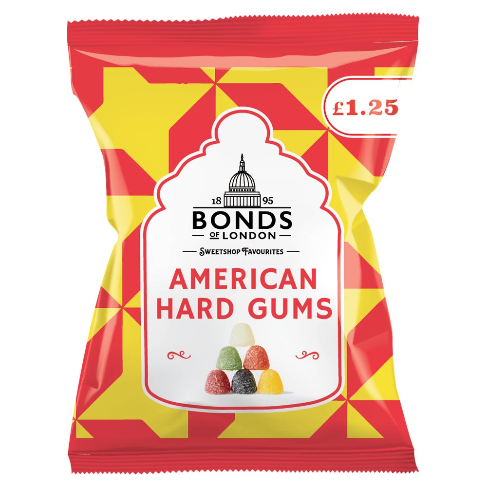 Bonds American Hard Gums 130g £1. 25 PMP - 12 x 130g Bags