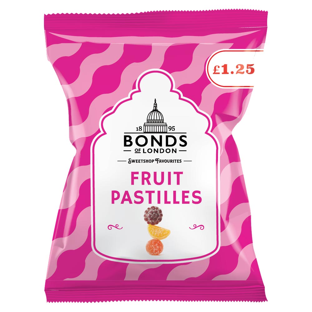 Bonds Fruit Pastilles 130g £1. 25 PMP - 12 x 130 Bags