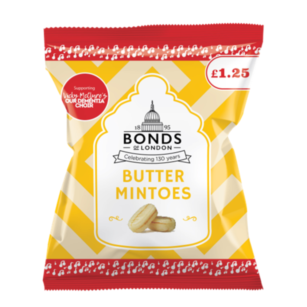Bonds Butter Mintoes 120g £1. 25 PMP - 12 x 120g Bags