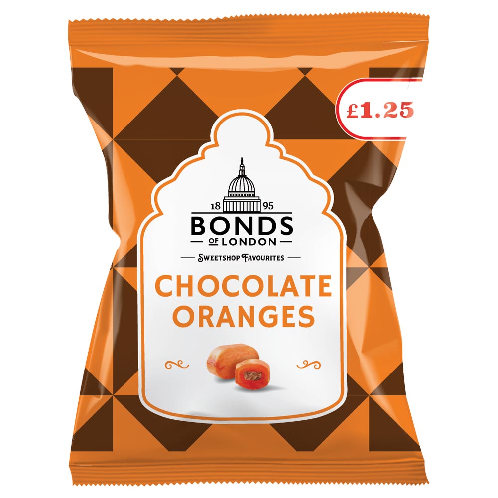 Bonds Chocolate Orange 110g £1. 25 PMP - 12 x 110g Bags