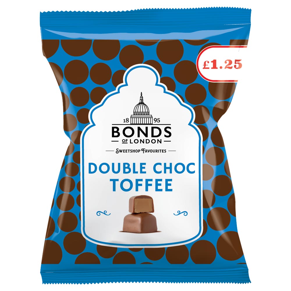 Bonds Double Choc Toffee Bags 100g £1. 25 PMP - 12 x 100g Bags