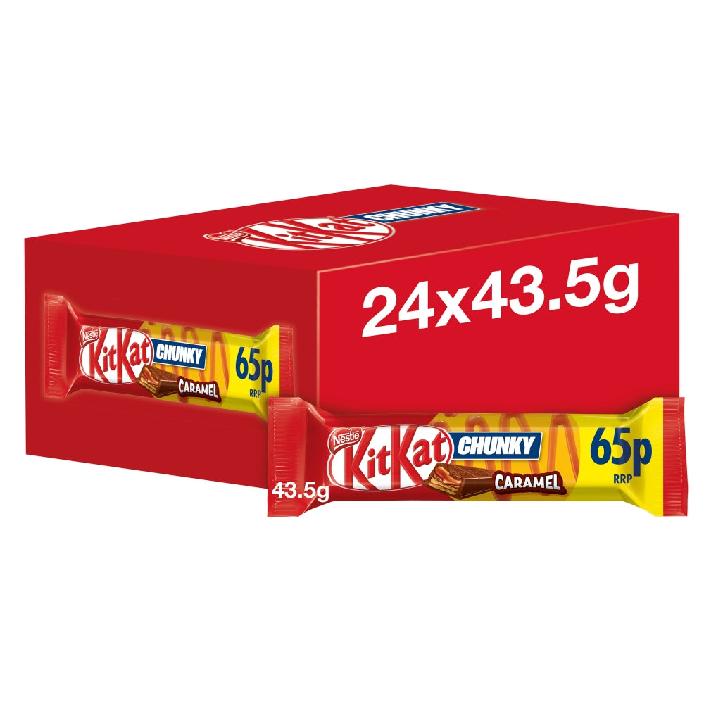 Kit Kat Chunky Caramel Chocolate Bar 43. 5g PMP 65p - 24 x 43. 5g Bars
