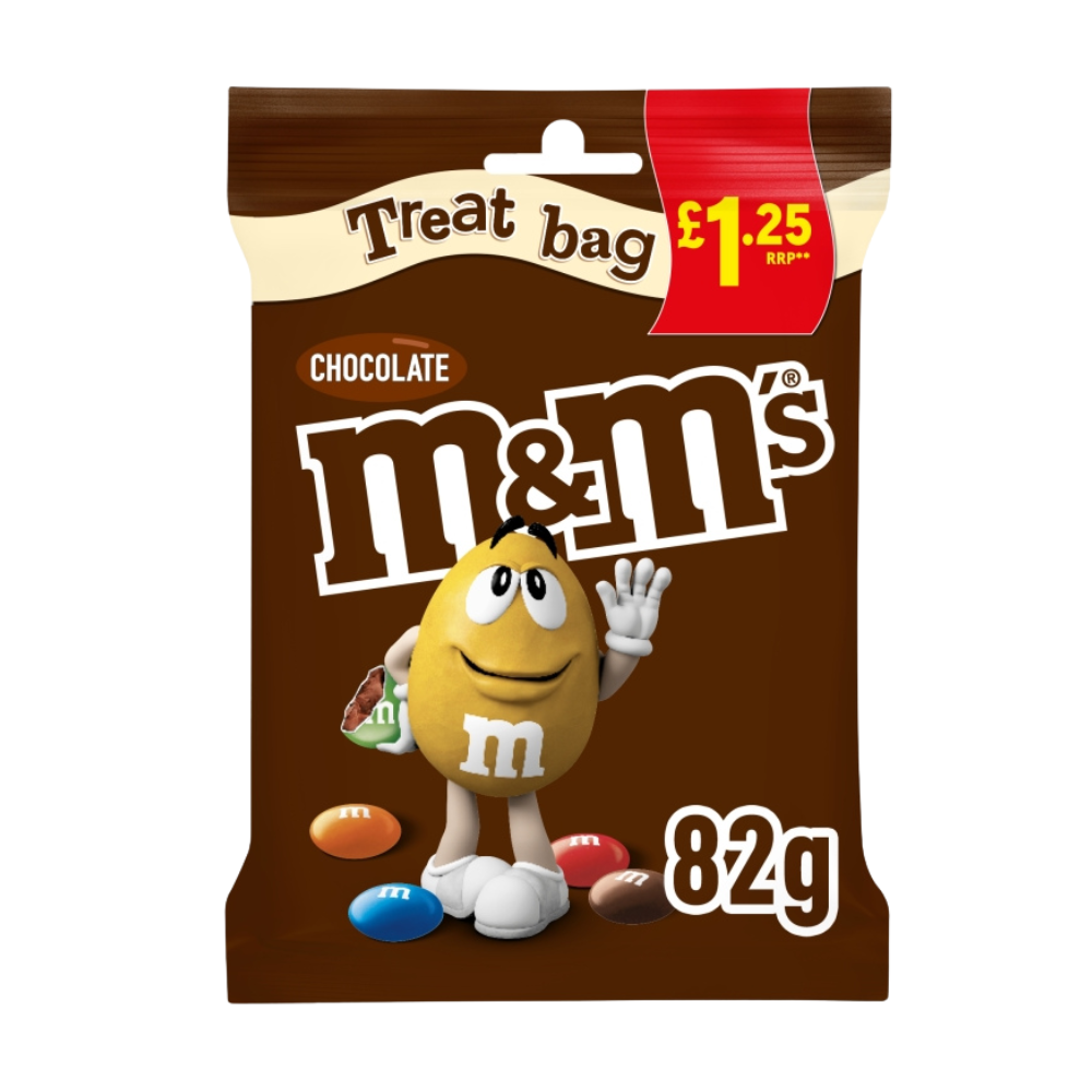 M&M's Milk Chocolate Bites Treat Bag £1. 25 PMP 82g - 16 x 82g Bags