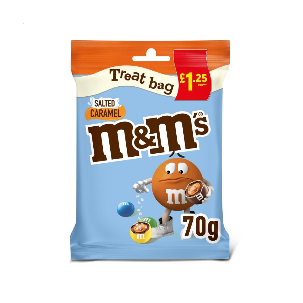 M&M's Salted Caramel Chocolate £1. 25 PMP Treat Bag 70g - 16 x 70g Bags