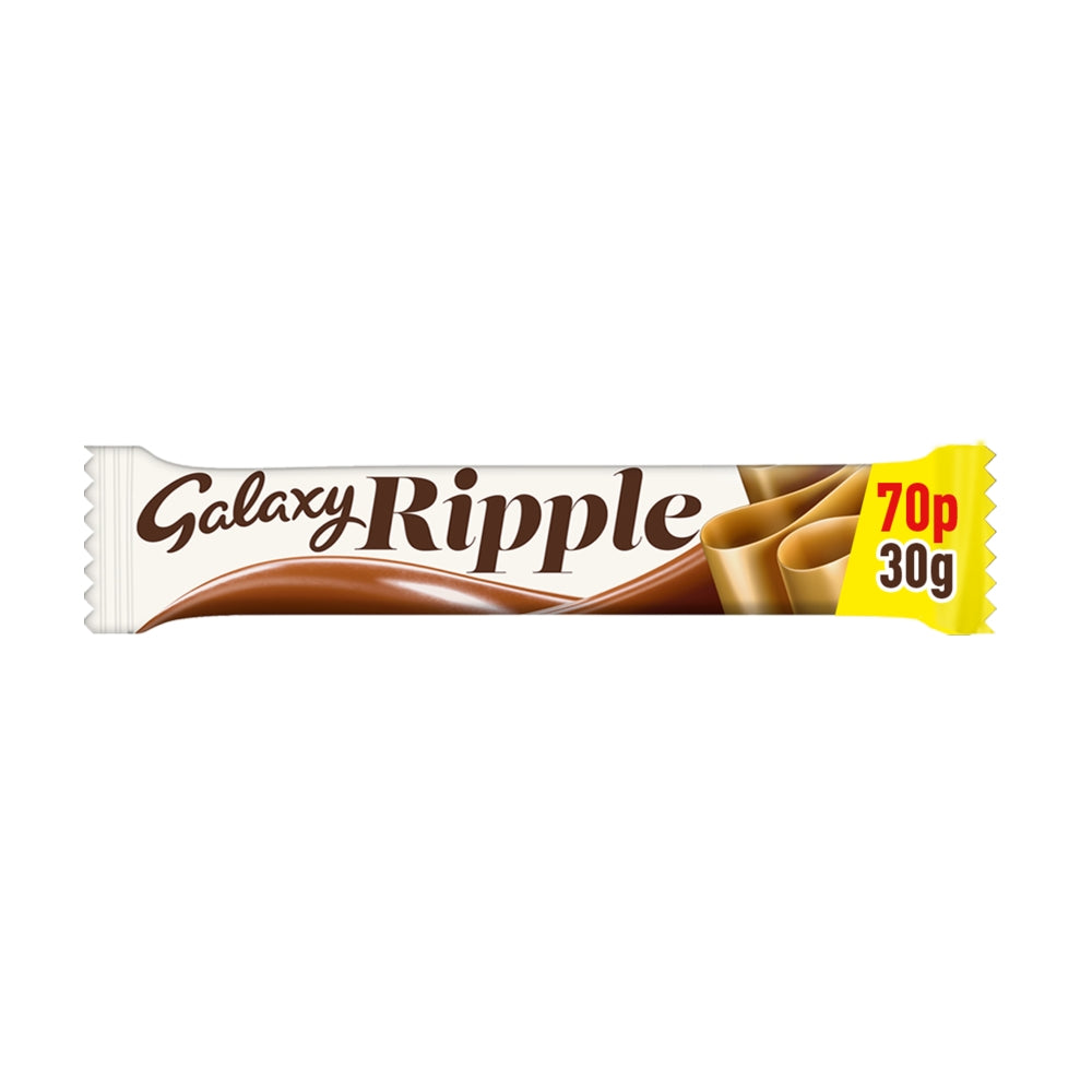 Galaxy Ripple Milk Chocolate Snack Bar £0. 70 PMP 30g - 36 x 30g Bars