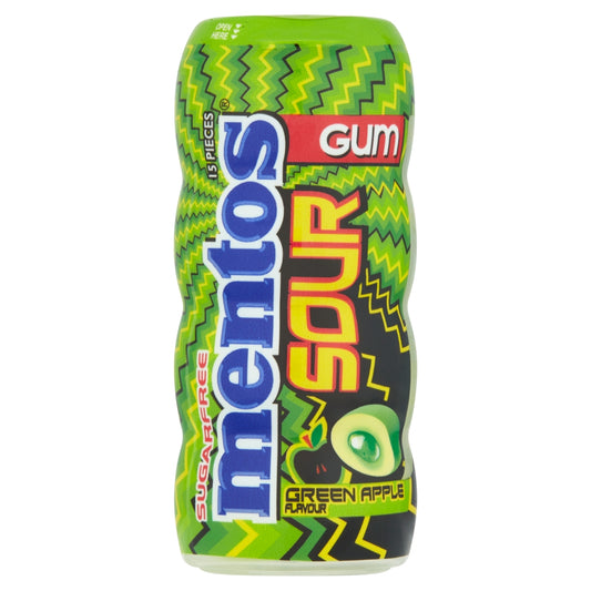 Mentos Sour Gum Apple Flavour 30g - 10 x 30g Packs