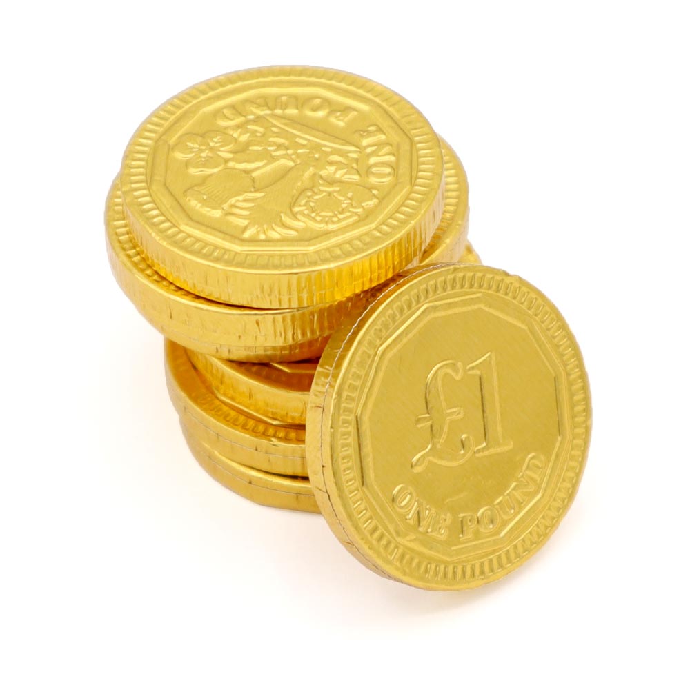 £1 Chocolate Coins Tub - 1 x 1kg Tub