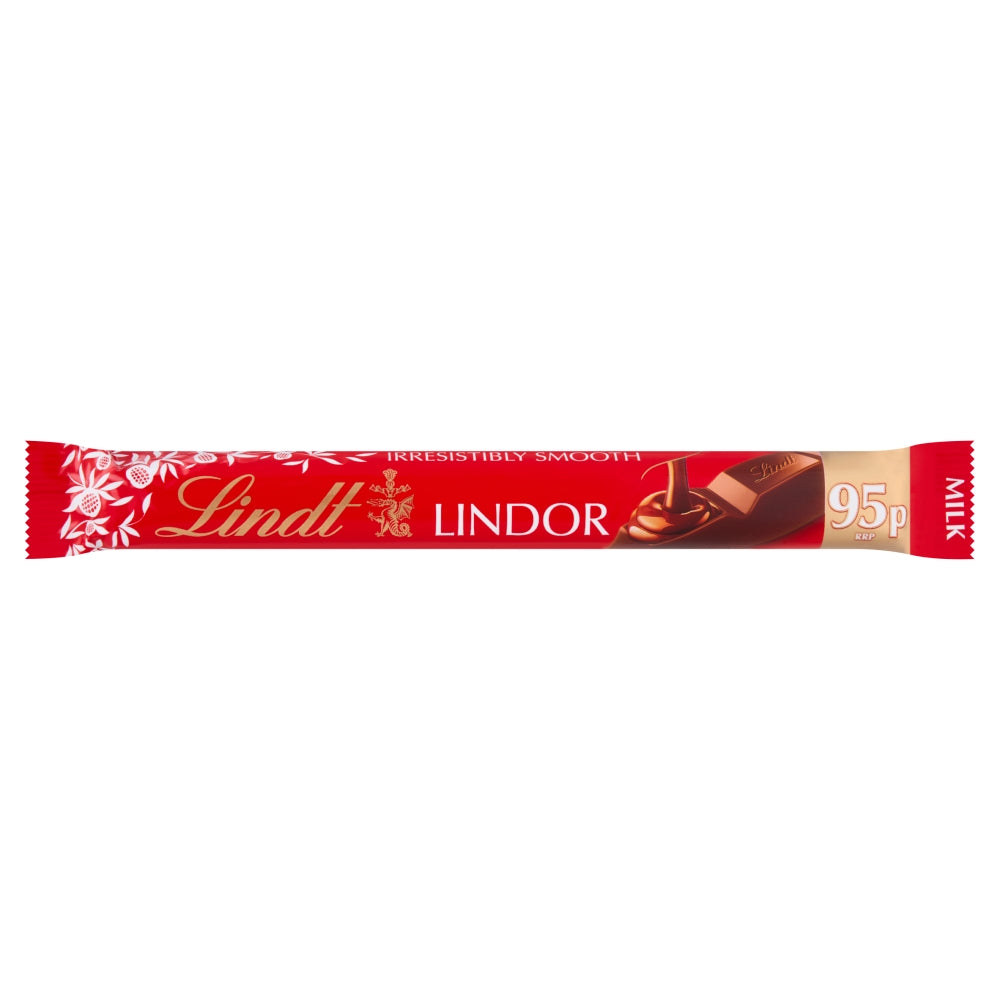 Lindt Lindor Milk Chocolate Bar 38g 95p PMP - 24 x 38g Bars
