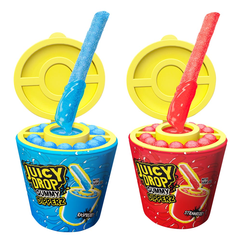 Bazooka Juicy Drop Gummy Dipperz 96g - 8 x 96g Packs