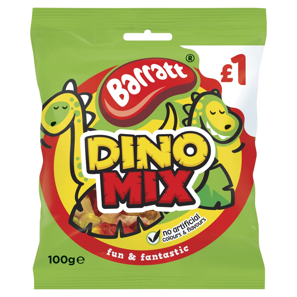 Barratt Fun & Fantastic Dino Mix 100g £1 PMP - 12 x 100g Bags