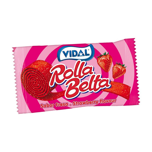 Vidal Strawberry Rolla Belta 20g - 24 x 19g Packs