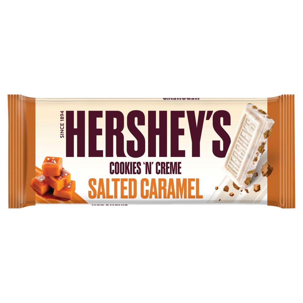 Hershey's Cookies 'N' Creme Salted Caramel Chocolate Bar 90g - 24 x 90g Bars