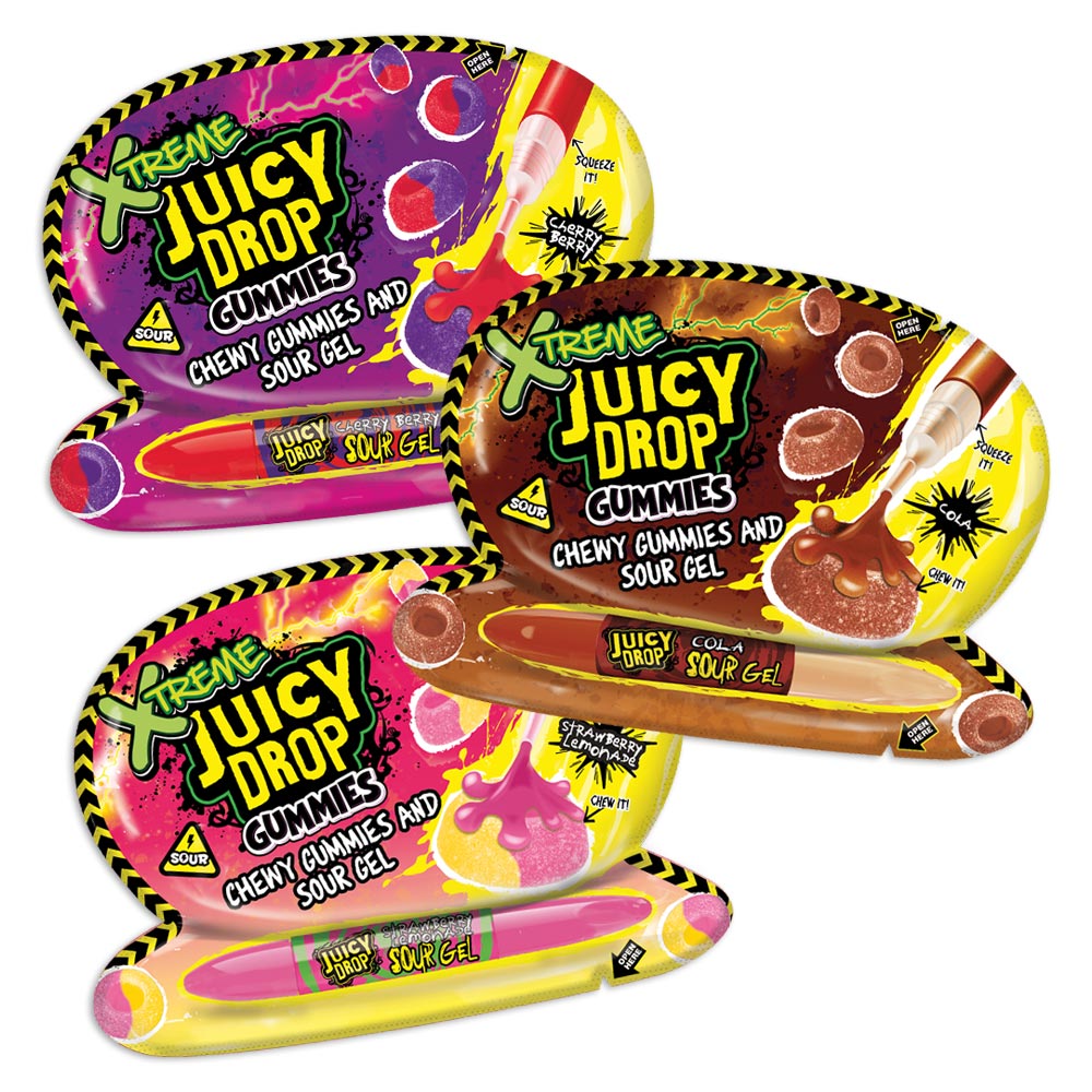 Bazooka Xtreme Juicy Drop Gummies 67g - 12 x 67g Packs