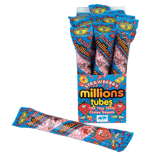 Millions Strawberry Tube 55g - 12 x 55g Tubes