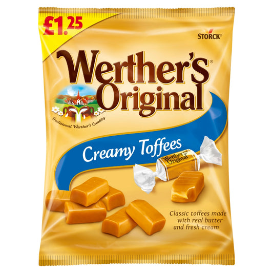 Werther's Original Creamy Toffees 110g £1. 25 PMP - 12 x 110g Bags