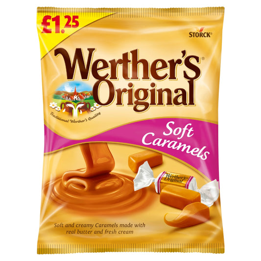 Werther's Original Soft Caramels 110g £1. 25 PMP - 12 x 110g Bags