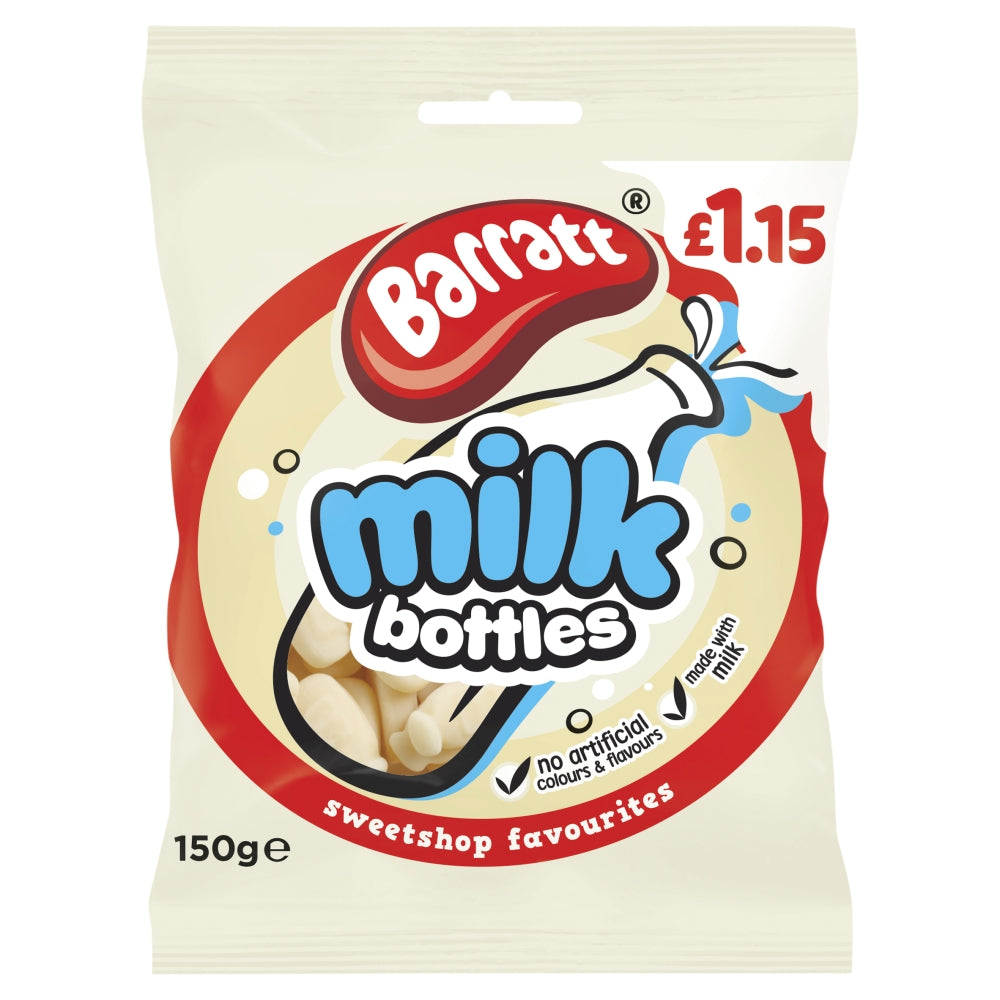Barratt Milk Bottles 150g £1. 15 - 12 x 150g Bags