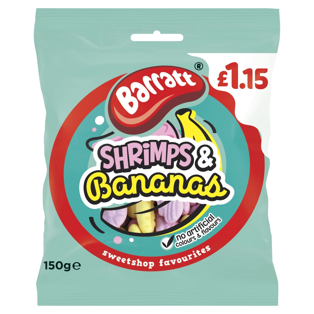 Barratt Shrimps & Bananas 150g £1. 15 PMP - 12 x 150g Bags