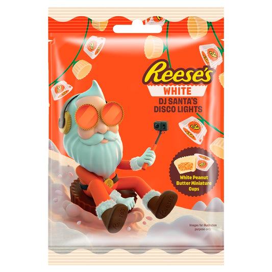 Reese's DJ Santa's Disco Lights White Peanut Butter Miniature Cups 62g - 20 x 62g Bag