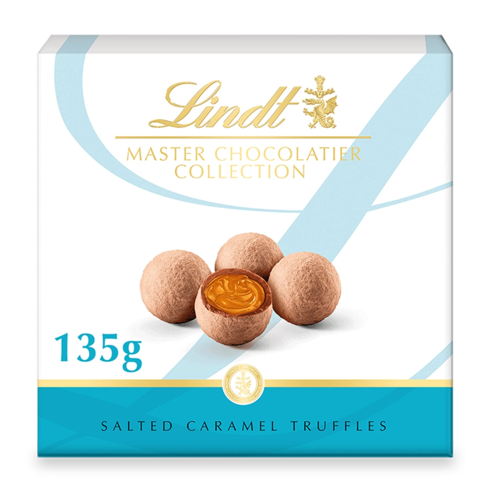 Lindt Salted Caramel Chocolate Truffles Box 135g - 1 x 135g Box