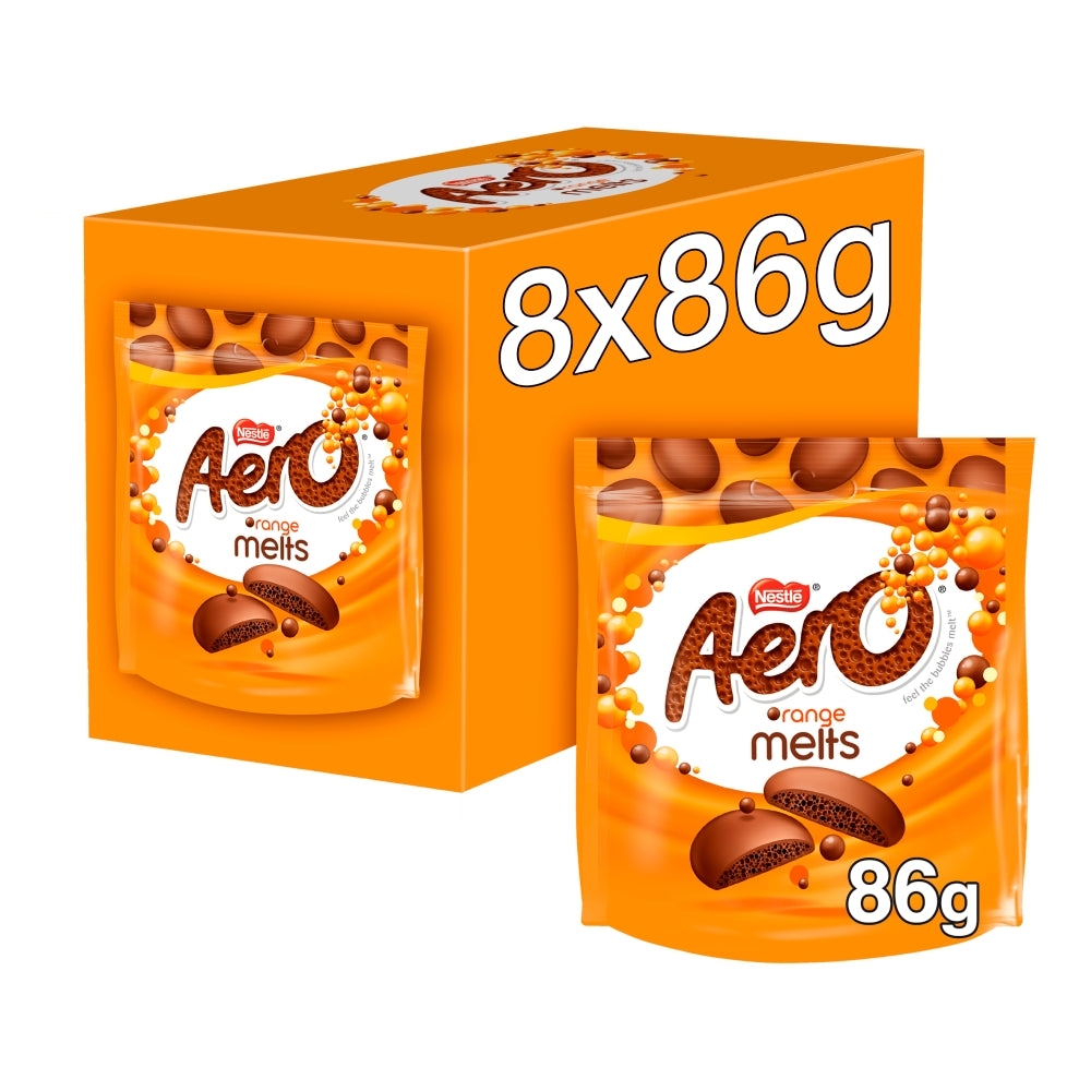 Aero Melts Orange Chocolate Sharing Bag 86g - 8 x 86g Bags