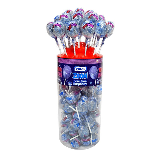 Vidal Zoom Sour Raspberry Tongue Painter Lollies Tubs 1. 62kg - 1 x 1. 62kg Tub