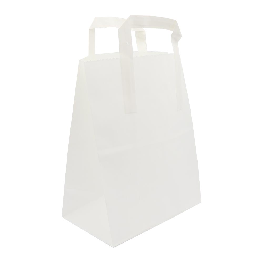 Accessories Kraft White Handled Paper Bags - 250 Bags