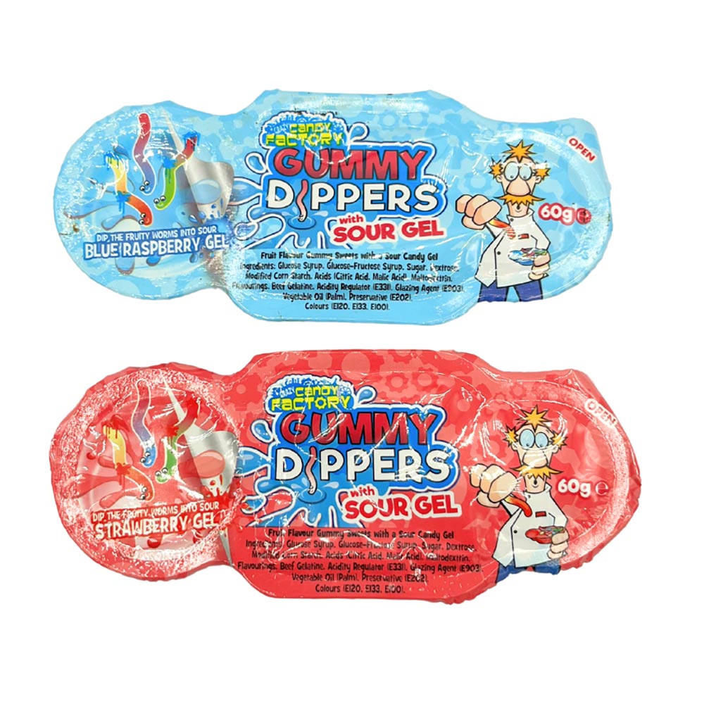 Crazy Candy Factory Gummy Dippers 60g - 12 x 60g Packs
