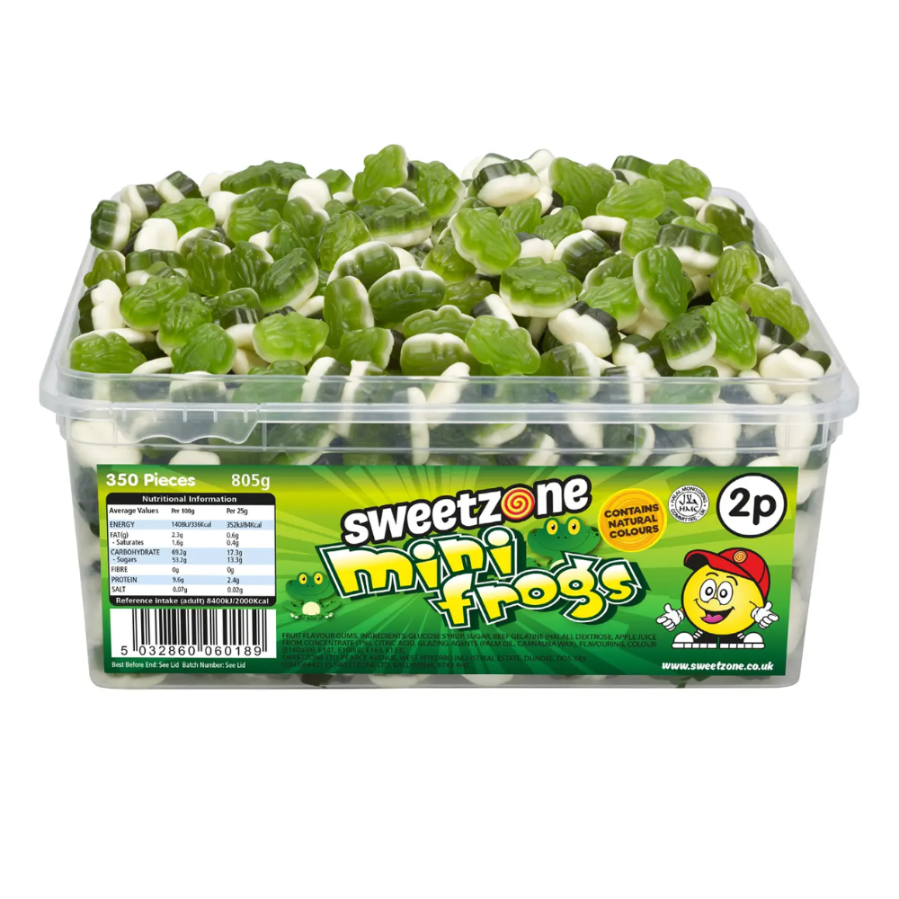 Sweetzone Mini Frogs 2p Tub 805g - 1 x 805g Tub