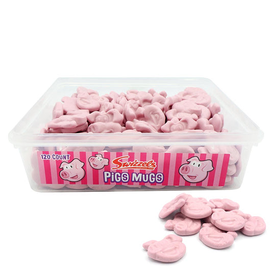 Swizzels Pigs Mugs Tub 576g - 1 x 576g Tub